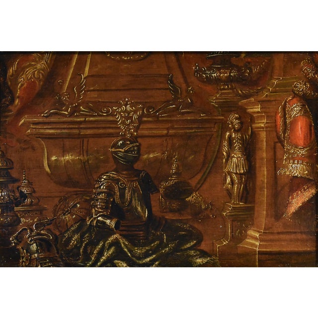 Antonio tibaldi (rome, c. 1635 - post-1675) workshop of still life with armor, draperies, and sculptures oil on canvas (53...