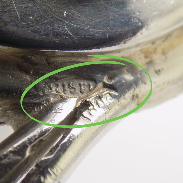 Silver Vintage Italian Handmade Genuine Silver Horse Place Card Holder Made in Florence (Tuscany) For Sale - Image 8 of 10