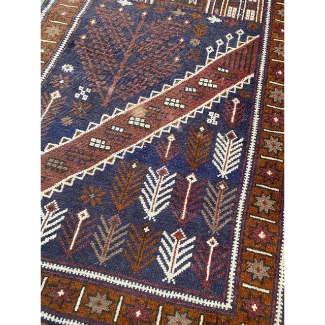 Vintage Baluch Afghan Rug For Sale - Image 11 of 15