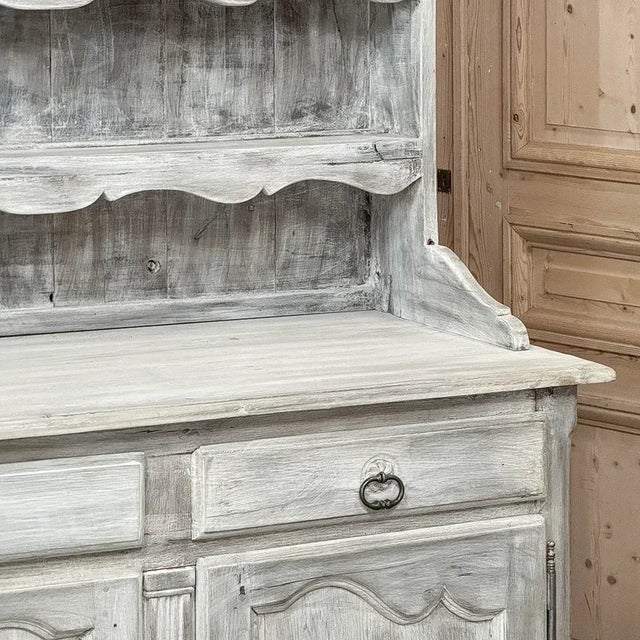 19th Century Country French Whitewashed Vaisselier ~ Buffet ~ Cupboard For Sale - Image 9 of 12