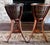 Matched pair of Edwardian-style slatted mahogany jardinieres (plant stands / wine coolers). Brimming with classic English...