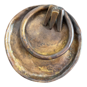 Brazilian Modern Handcrafted Studio Bronze Ashtray or Catchall, Signed Ds