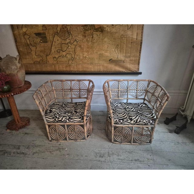 1970s Rattan Lounge Chairs by Christer Norman for Sjöwalls Korgmakeri, 1970s, Set of 2 For Sale - Image 5 of 15