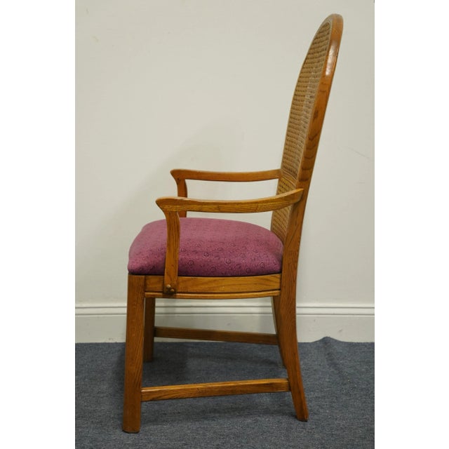 Late 20th Century Thomasville American Country Collection Cane Back Dining Arm Chair 20521-861-862 For Sale - Image 5 of 11