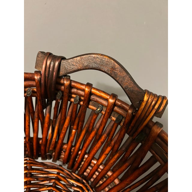 Antique Wicket Basket For Sale - Image 11 of 12