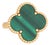 Van Cleef & Arpels Malachite Ring Magic Alhambra Sz 6.25 18k Yellow Gold Estate For Sale