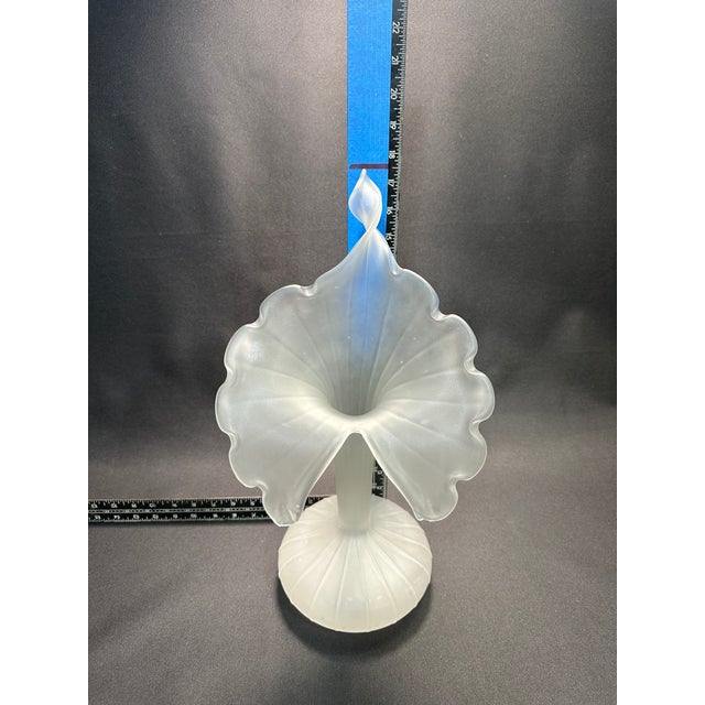 Mid-Centery Modern Italian Stelvia Frost Glass Jack in the Pulpit Vase For Sale - Image 10 of 10