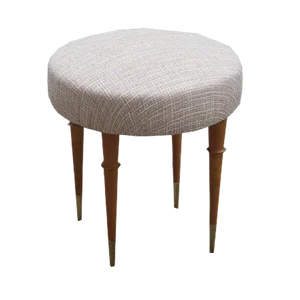 Italian Stool in Maple & Brass, 1950s