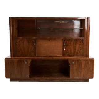 Vintage Art Deco Showcase Cabinet For Sale
