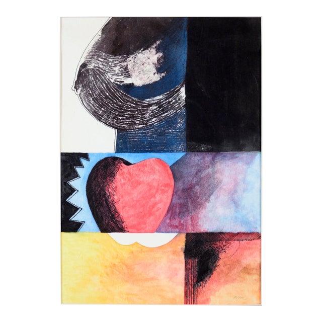 Color Block Abstract on Paper by Michael William Eggleston For Sale