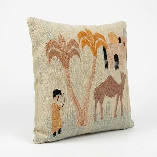 This beautiful 24'' x 24'' Turkish Kilim pillow cover was made from authentic handwoven flatweave kilim. The traditional...