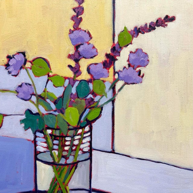 "Sipping Wildflowers" Contemporary Original Fauvist Still Life Painting by Catherine Martzloff For Sale In New York - Image 6 of 8