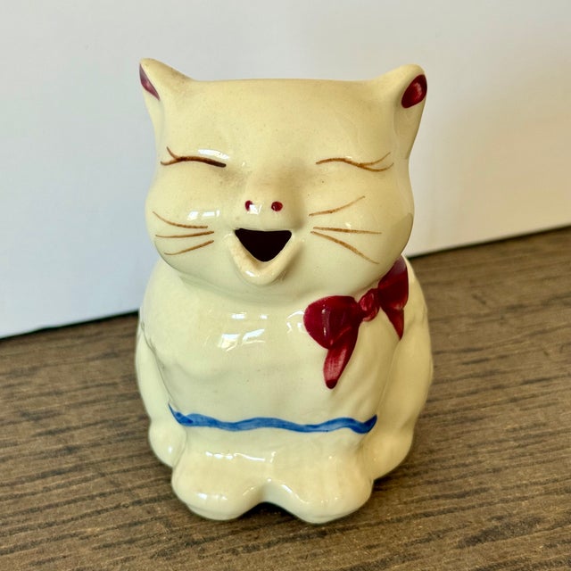 Shawnee Pottery Puss 'n Boots Creamer Mini Pitcher, Mid-Century Modern Cat Figurine In great used vintage condition. Being...