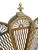 Art Deco Vintage Brass Fireplace Peacock Folding Fan Screen For Sale - Image 3 of 12