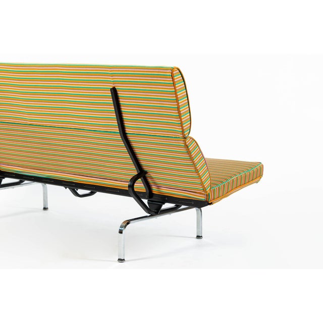 Eames Sofa Compact for Herman Miller, Alexander Girard Maharam Striped Fabric, 2 Available For Sale - Image 14 of 17