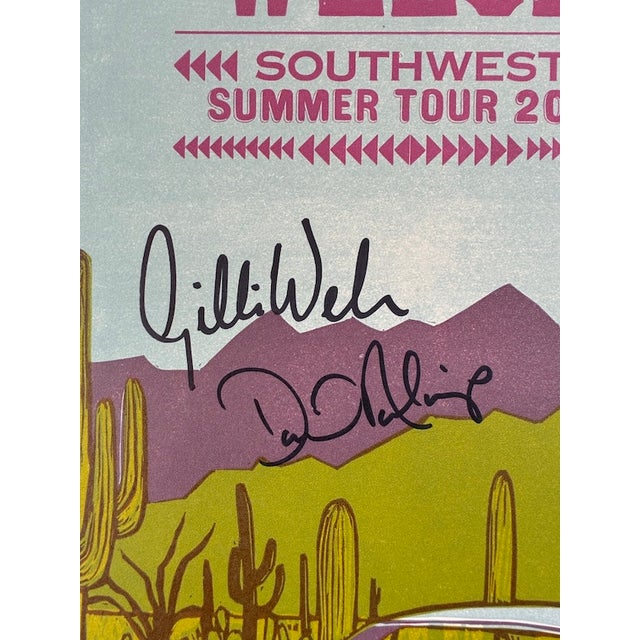 Gillian Welch & David Rawlings Signed "Southwest 2018" Desert Pop-Art Lithograph Poster For Sale - Image 9 of 10