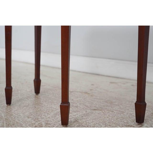 Hekman Furniture Hekman Mahogany Inlaid Demilune Table For Sale - Image 4 of 12