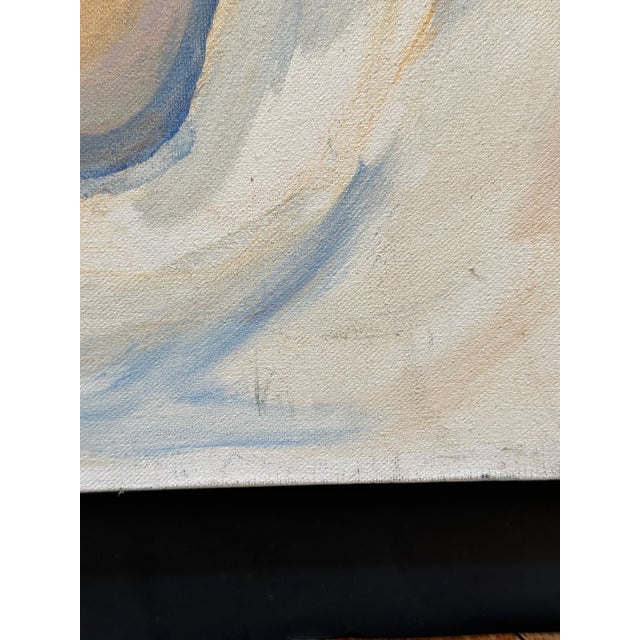 Coffee Original Oil Painting Portrait of a Woman For Sale - Image 8 of 11