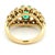 1960s Colombian 18k Yellow Gold Emerald & Diamond Cocktail Ring, Size 7 For Sale - Image 9 of 14