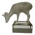 Late 20th Century Lalique France Grazing Deer Fawn Frosted Crystal Figurine Paperweight For Sale