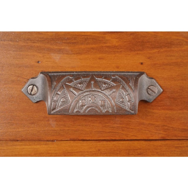 Early 20th Century Antique Victorian Ten Drawer Flat File Cabinet For Sale - Image 5 of 9