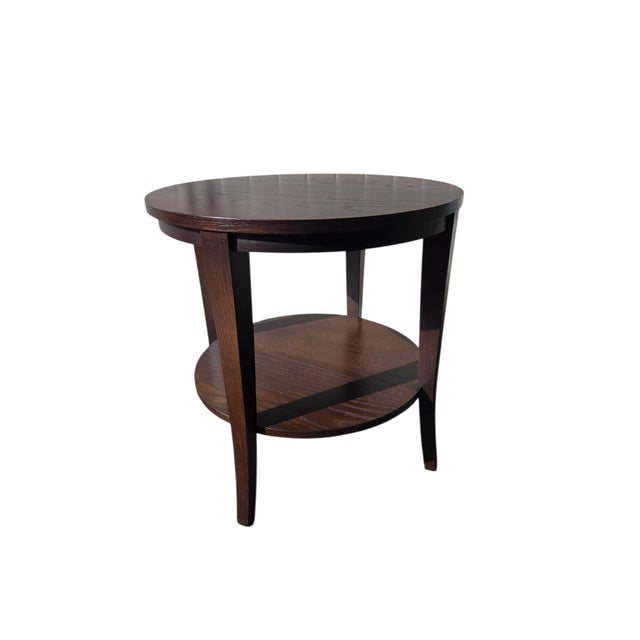 Vintage Ethan Allen Horizons Collections Lamp Side End Table Pedestal Shelf Stand For Sale - Image 9 of 16