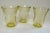Hazel-Atlas Set of 3 Florentine No.2 Yellow Flat Juice Glasses by Hazel-Atlas 1930s For Sale - Image 4 of 8