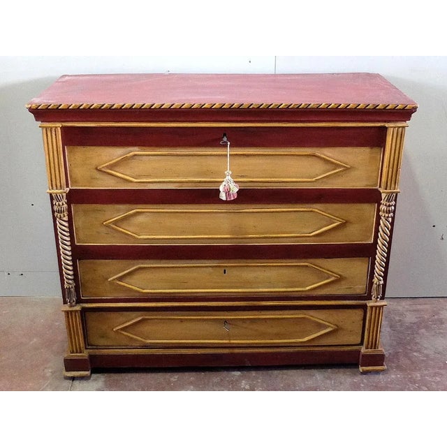 Antique Italian Lacquered Chestnut Dresser For Sale - Image 9 of 9