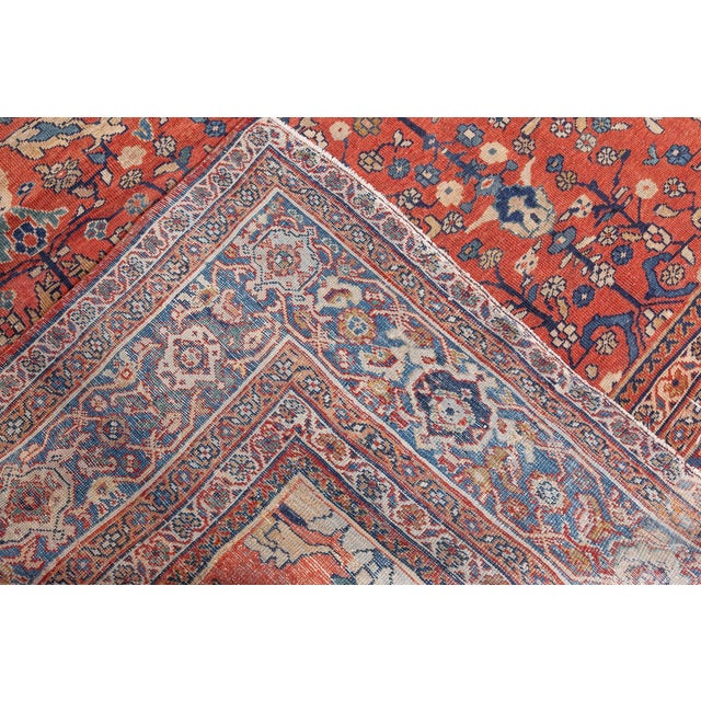 Red Persian Sultanabad Rug For Sale - Image 8 of 9