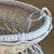 Vintage White Wicker Hanging Planter Basket For Sale - Image 12 of 18