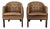 Mid-Century Modern Danish Leather Club Chairs from Wiels Møbler, 1985, Set of 2 For Sale