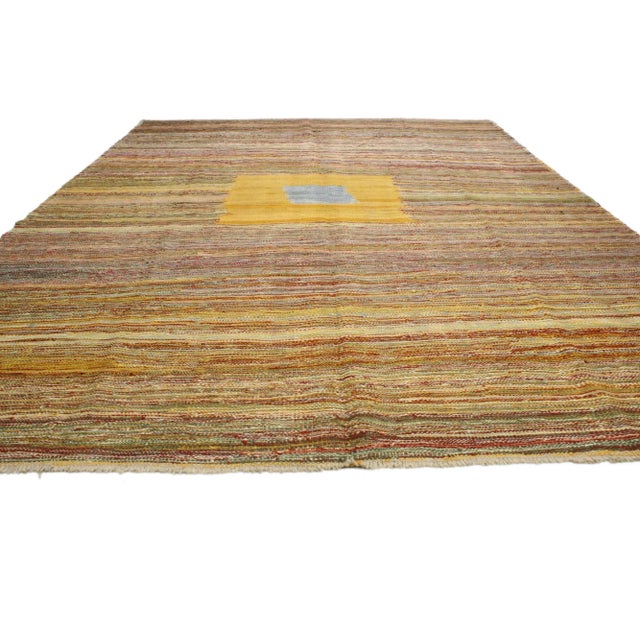 Modern Early 21st Century Vintage Turkish Striped Kilim Rug, 08'05 X 12'05 For Sale - Image 3 of 6