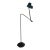 1980s Hannes Wettstein for Belux Postmodern "N-Frame" Black Floor Lamp For Sale