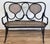 Traditional Vintage Bentwood Bench With Caned Seat For Sale - Image 3 of 15