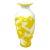 Pristine Vintage Chinese Peking Glass Vase Yellow Over White Carved Surface For Sale