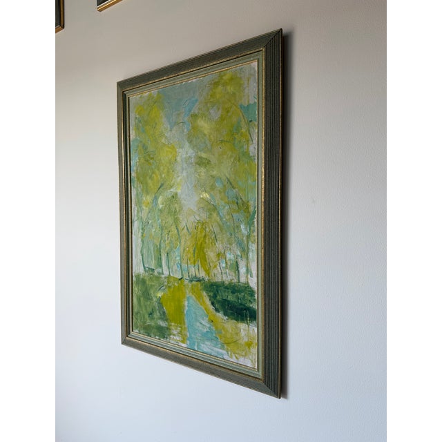 Mid-Century Modern 1970’s James Holder Expressionist Abstract Acrylic on Canvas Painting – Framed For Sale - Image 3 of 12