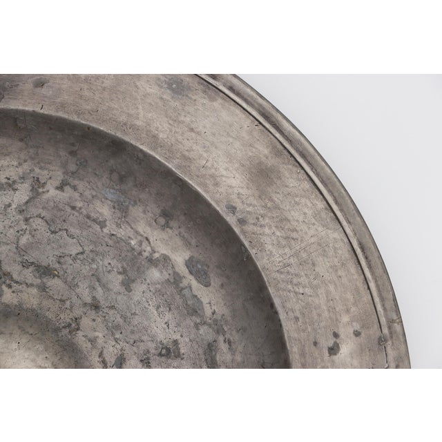 Metal Large Alms Dish, Pewter, Germany, 18th Century For Sale - Image 7 of 16