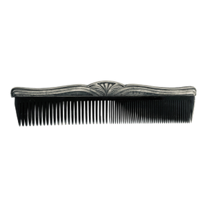 1930s Art Deco Style Sterling Silver Hair Comb With Monogram (D)