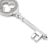 White Tiffany & Co. Keys 18k White Gold Diamond Clover Key Pendant Necklace For Sale - Image 8 of 9