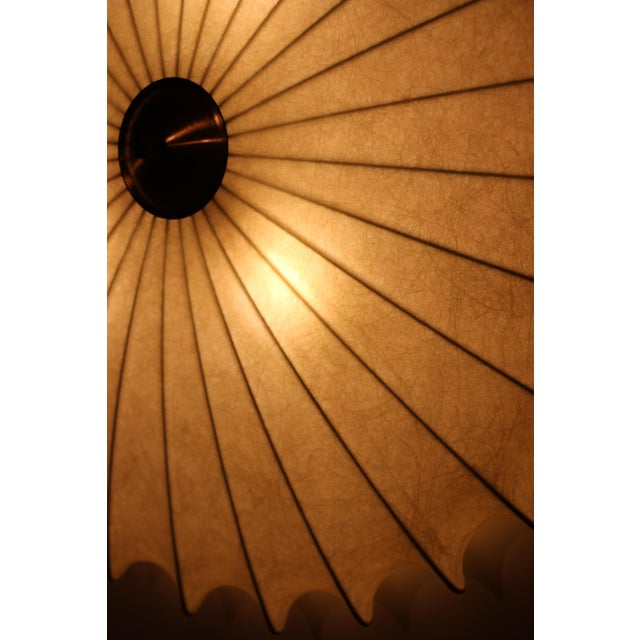Plastic Mid-Century Sculptural Cocoon Ceiling Lamp by Friedel Wauer for Goldkant Leuchten, 1960s For Sale - Image 7 of 11