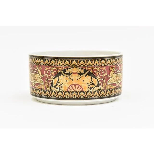 Red 1990's Versace for Rosenthal Medusa Porcelain Box Red, Black, Gold For Sale - Image 8 of 12