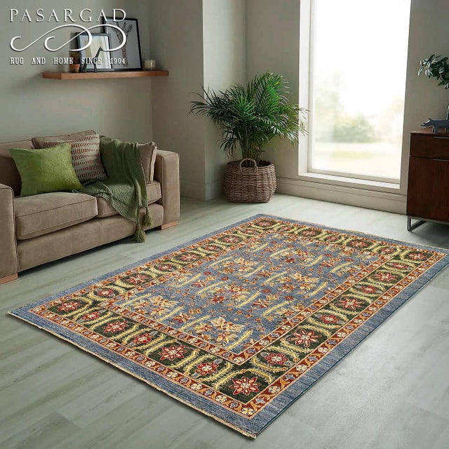 Pasargad DC Gray Color Fine Hand Knotted Rug For Sale - Image 4 of 4