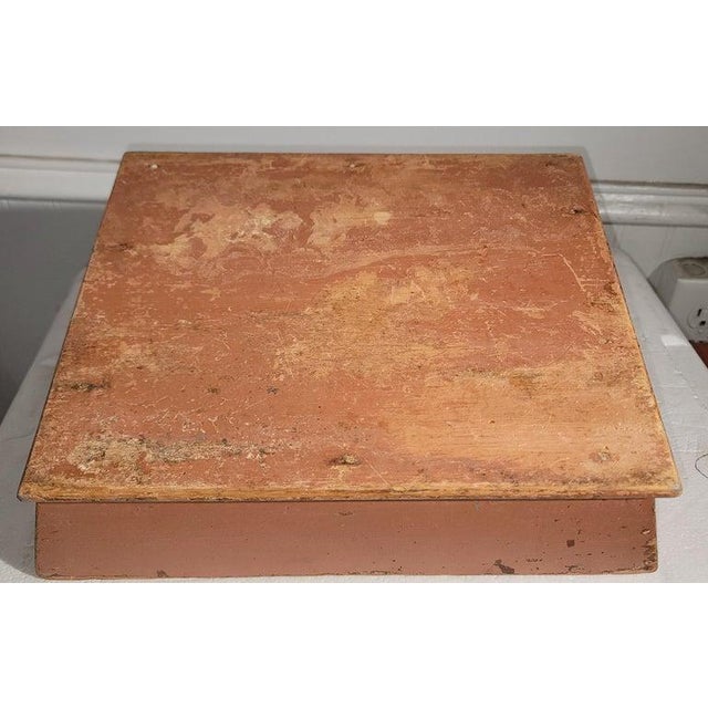 Salmon 19Thc Original Salmon Painted Cutlery ( Knife Box ) For Sale - Image 8 of 8