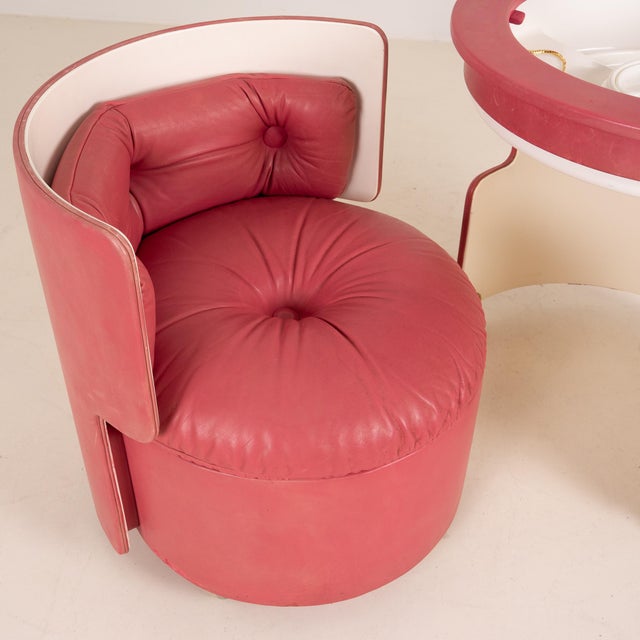 1960s Dilly Dally Vanity Table by Luigi Massoni for Poltrona Frau, 1960s, Set of 2 For Sale - Image 5 of 16