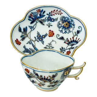 Antique Meissen Tea Cup and Saucer For Sale