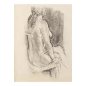 1997 Neil Meitzler Female Nude Charcoal