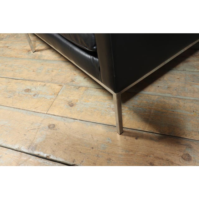 Mid-Century Modern Black Leather Sofa, 1970 For Sale - Image 11 of 16