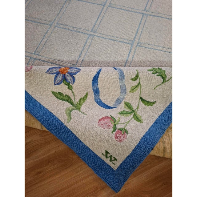 Massive George Wells Hooked Rug For Sale - Image 9 of 18