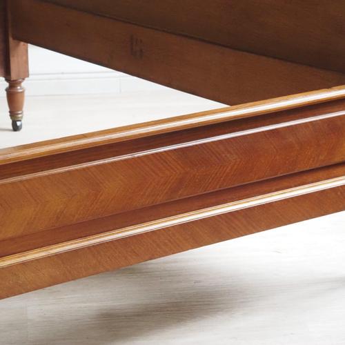 Antique French Louis Philippe Style Bed on Casters, 1890s For Sale - Image 9 of 18