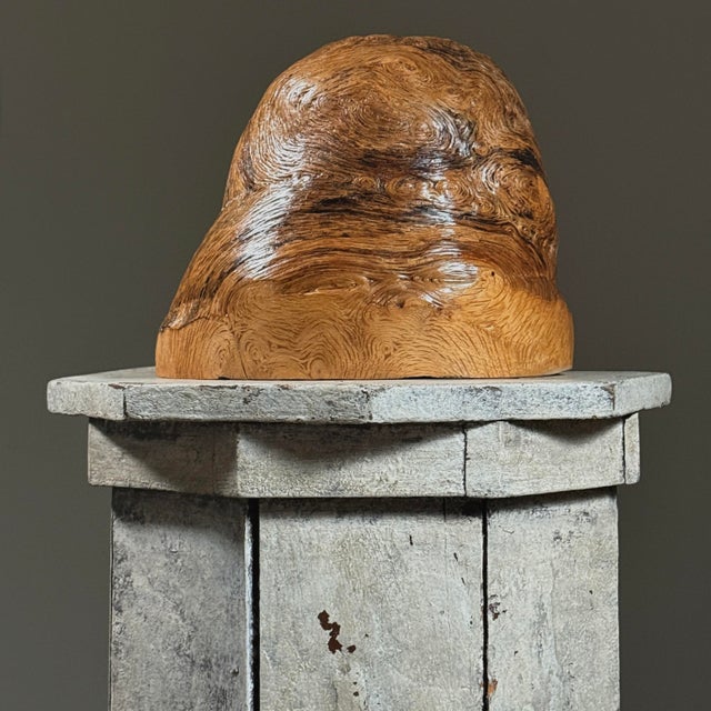 Vintage Abstract Organic Modern Burl Wood Sculpture For Sale - Image 4 of 10